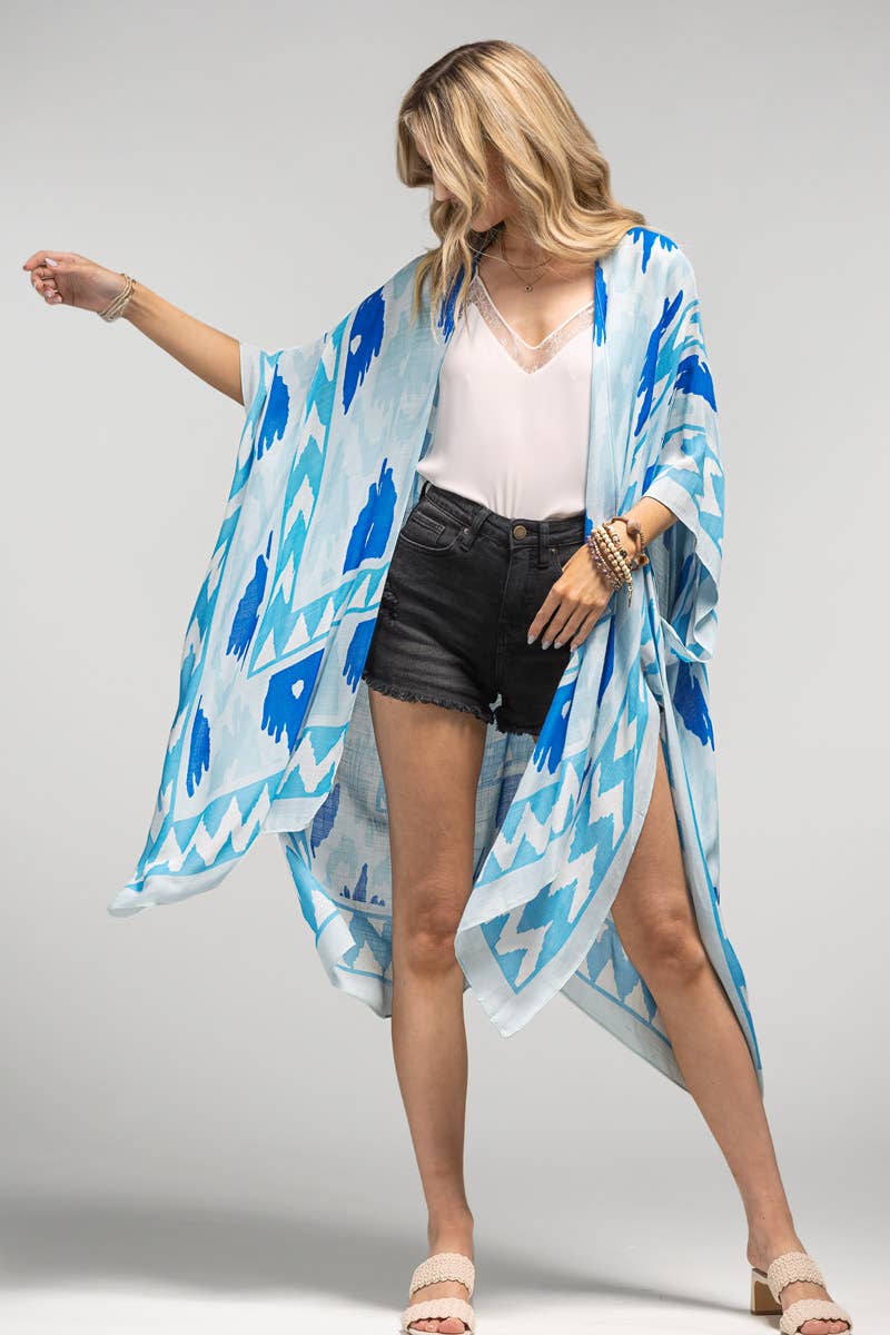 Monochrome Pattern Kimono