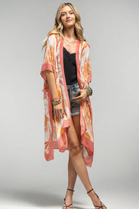 Watercolor Flower Kimono