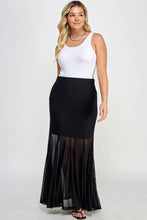 Load image into Gallery viewer, Plus Size Mesh Maxi Skirt
